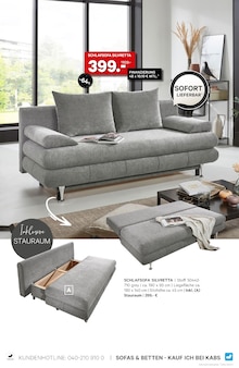Couch im aktuellen Kabs Prospekt (Bottrop) Couch im Kabs Prospekt "BETTEN FÜR DICH & DEINE GÄSTE" mit 14 Seiten (Bottrop)