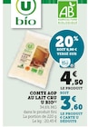 Comté AOP au lait cru - U bio dans le catalogue U Express