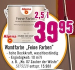Wandfarbe „Feine Farben“ im Angebot bei Hornbach in Worms Wandfarbe „Feine Farben“ Angebote von Alpina bei Hornbach Worms für 39,95 €