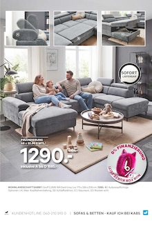 Couch im aktuellen Kabs Prospekt (Bottrop) Couch im Kabs Prospekt "VORTEILSWOCHEN" mit 42 Seiten (Bottrop)
