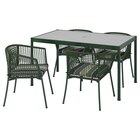 Tisch und 4 Armlehnstühle für draußen dunkelgrün/Frösön/Duvholmen Streifen bei IKEA im Rehweiler Prospekt für 554,96 €