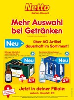 Netto Marken-Discount Prospekt "Mehr Auswahl
bei Getränken", 2 Seiten, für Niederhofen, 24.02.2020 - 29.02.2020 Netto Marken-Discount Prospekt "Mehr Auswahl
bei Getränken", 2 Seiten, für Niederhofen, 24.02.2020 - 29.02.2020