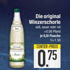 Schorle im EDEKA Prospekt Winzerschorle im aktuellen EDEKA Prospekt für 0,75 €