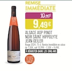 Promo Alsace AOP Pinot Noir Saint Hippolyte à 9,49 € dans le catalogue Supermarchés Match à Schwindratzheim