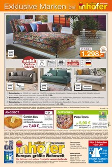 Pizza im Möbel Inhofer Prospekt "Exklusive Marken" mit 20 Seiten (Reutlingen)