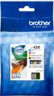 Pack de 4 cartouches d'encre LC-426 - BROTHER - Bureau Vallée à Thionville Pack de 4 cartouches d'encre LC-426 - BROTHER en promo chez Bureau Vallée Thionville à 70,90 €