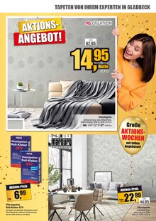 Vliestapeten Fertigkleber im Dekor-Markt Prospekt "BETTEN-AKTIONSWOCHEN" mit 26 Seiten (Duisburg)
