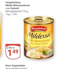 Mildes Weinsauerkraut im Angebot bei GLOBUS in Pulheim Mildes Weinsauerkraut Angebote von Hengstenberg bei GLOBUS Pulheim für 1,49 €