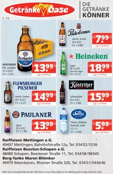 Aktueller Getränke Oase Prospekt für Lotte und Ungebung, Seite zum blättern Getränke Oase Prospekt Aktuelle Angebote mit Seite in Lotte und Umgebung