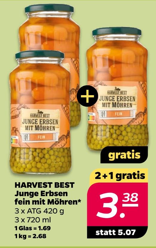 Junge Erbsen fein mit Möhren