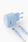 Pack de charge secteur 1 USB-C 30W + câble USB-C - bleu en promo chez Monoprix Margaret Pack de charge secteur 1 USB-C 30W + câble USB-C - bleu dans le catalogue Monoprix Margaret