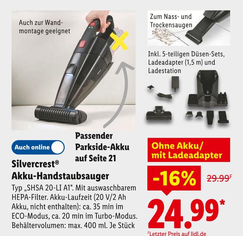 Akku-Handstaubsauger