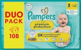 Couches premium protection duopack - PAMPERS en promo chez Super U Annemasse à 18,00 €