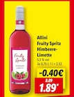Lidl Tiste - Fruity Spritz Himbeere-Limette Angebot im Prospekt Fruity Spritz Himbeere-Limette bei Lidl im Tiste Prospekt für 1,89 €