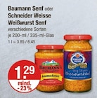 Weißwurst Senf von Baumann Senf oder Schneider Weisse im aktuellen V-Markt Prospekt