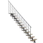 Escalier modulaire + rampe "Balor" Gris mat RAL 9023 en promo chez Brico Dépôt Valence à 890,00 €