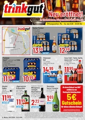 Trinkgut Getränkemärkte Prospekt der aktuellen Woche mit 4 Seiten, gültig von 16.03.2026 bis 21.03.2026, in Walkertshofen und Umgebung Aktueller Trinkgut Getränkemärkte Prospekt in Walkertshofen und Umgebung, "Aktuelle Angebote" mit 4 Seiten, 16.03.2026 - 21.03.2026