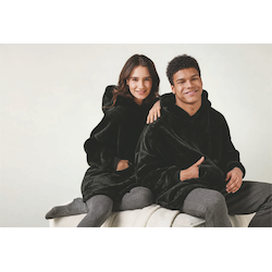 Oversize-Plüschhoodie