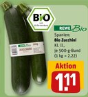 Bio Zucchini Angebote von REWE Bio bei REWE Hanau für 1,11 €