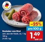 Aktuelle Rinderrouladen Angebote bei Netto Marken-Discount in Düsseldorf Aktuelles Rouladen vom Rind Angebot bei Netto Marken-Discount in Düsseldorf ab 1,49 €
