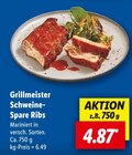 Schweine-Spare Ribs Angebote von Grillmeister bei Lidl Eisenach für 4,87 €