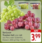 Trauben hell oder rot Angebote von SanLucar bei EDEKA Pforzheim für 3,99 €