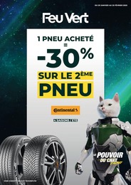 Prospectus Feu Vert à Bonnelles, "1 PNEU ACHETÉ = -50 % SUR LE 2 ÈME PNEU", 1 page, 02/01/2025 - 25/02/2025