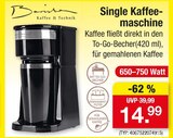 Aktuelles Single Kaffeemaschine Angebot bei Zimmermann in Hildesheim ab 14,99 €
