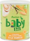 Promo CÉRÉALES  VANILLE AUCHAN BABY BIO à 6,38 € dans le catalogue Auchan Hypermarché à Villars