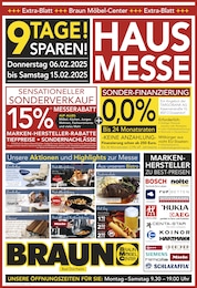 BRAUN Möbel-Center Prospekt: "HAUSMESSE - 9 TAGE SPAREN!", 8 Seiten, 06.02.2025 - 15.02.2025