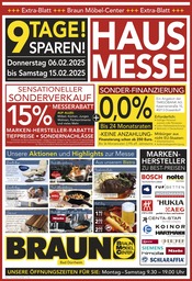 Aktueller BRAUN Möbel-Center Möbel & Einrichtung Prospekt in Villingendorf und Umgebung, "HAUSMESSE - 9 TAGE SPAREN!" mit 8 Seiten, 06.02.2025 - 15.02.2025