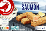 BÂTONNETS PANÉS DE SAUMON SURGELÉS AUCHAN - AUCHAN - Auchan Hypermarché à Saint-Nazaire BÂTONNETS PANÉS DE SAUMON SURGELÉS AUCHAN - AUCHAN en promo chez Auchan Hypermarché Saint-Nazaire à 12,38 €