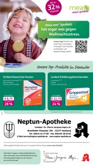 mea - meine apotheke Prospekt der Woche "Unsere Dezember-Angebote" Seite 1, 01.12.2025 bis 31.12.2025 für Hamburg Aktueller mea - meine apotheke Prospekt "Unsere Dezember-Angebote" Seite 1 von 4 Seiten für Hamburg