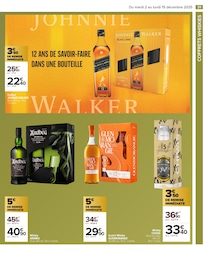 Prix et réduction Johnnie Walker dans le prospectus Carrefour en cours Offre Johnnie Walker dans le catalogue Carrefour du moment à la page 33