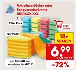 Mikrofasertücher oder Scheuerschwämme BIGPACK XXL Angebote bei Netto Marken-Discount Offenbach für 6,99 €