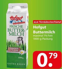 Hofgut Buttermilch bei famila Nordost in Bremen Hofgut Buttermilch im Angebot bei famila Nordost Bremen für 0,79 €