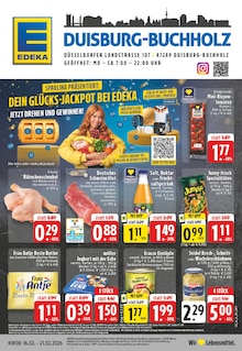 EDEKA Prospekt der Woche "Aktuelle Angebote" Seite 1, 16.02.2026 bis 21.02.2026 für Duisburg Aktueller EDEKA Prospekt "Aktuelle Angebote" Seite 1 von 26 Seiten für Duisburg