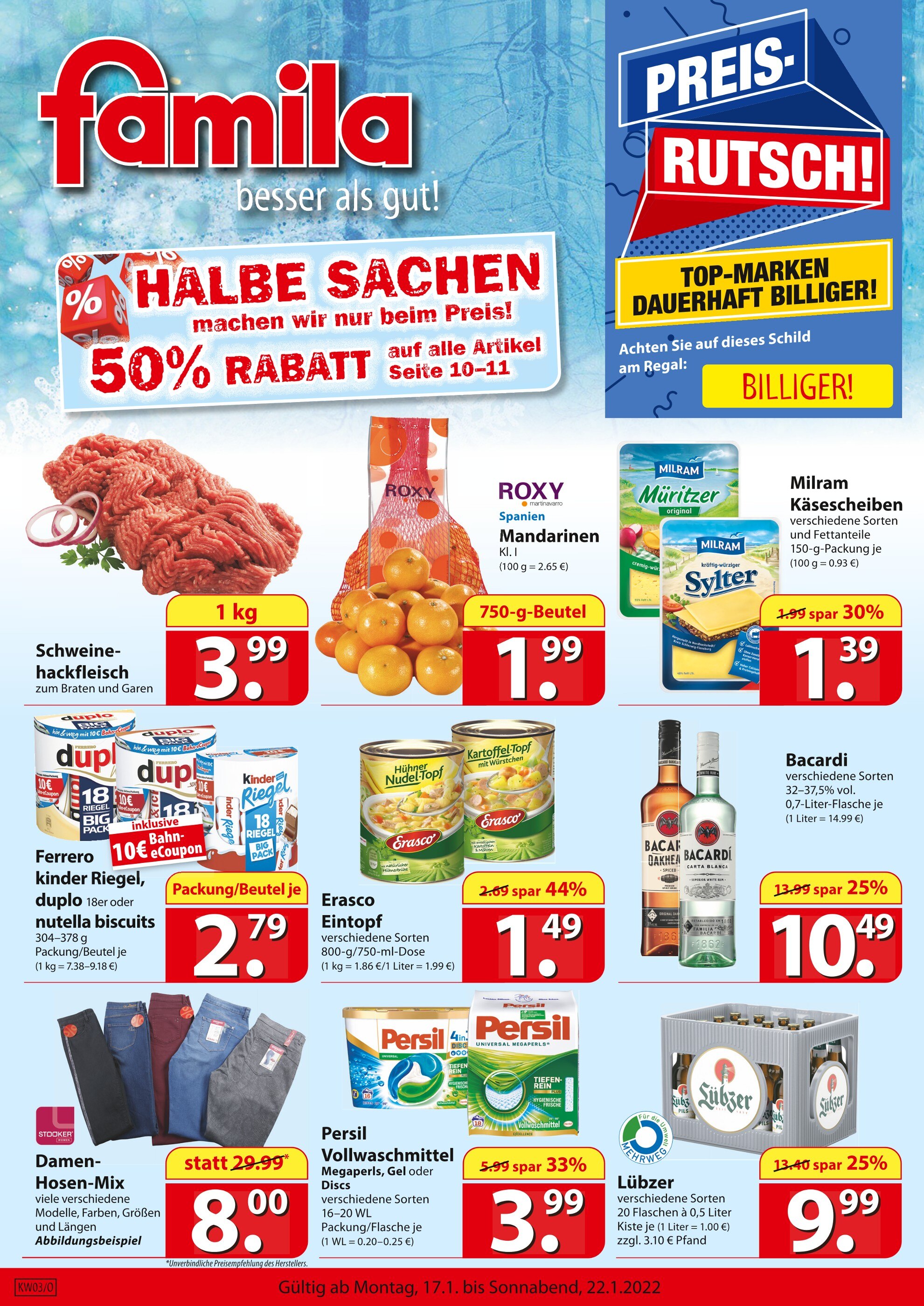 famila Nordost Prospekt für Steinhagen mit 24 Seiten famila Nordost Prospekt für Steinhagen: "besser als gut!", 24 Seiten, 17.01.2022 - 22.01.2022