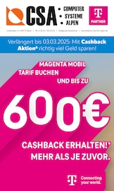 Aktueller CSA Computer Elektromarkt Prospekt in Sonsbeck und Umgebung, "Verlängert bis zum 03.03.2025: Mit Cashback Aktion richtig viel Geld sparen!" mit 8 Seiten, 02.01.2025 - 31.01.2025