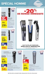 Prix et réduction Remington dans le prospectus Carrefour en cours Offre Remington dans le catalogue Carrefour du moment à la page 57