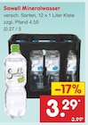Mineralwasser im Angebot bei Netto Marken-Discount in Bremen Mineralwasser Angebote von Sawell bei Netto Marken-Discount Bremen für 3,29 €