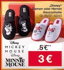 Mickey Mouse Damen oder Herren Hausschuhe von Disney im aktuellen Woolworth Prospekt