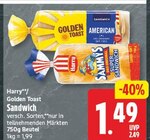 Sandwich Angebote von Harry oder Golden Toast bei WEZ Herford für 1,49 €
