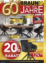 Aktueller BRAUN Möbel-Center Möbel & Einrichtung Prospekt für Biberach (Riß) 21.02.2026 - 14.03.2026 BRAUN Möbel-Center Prospekt für Biberach (Riß) mit 20 Seiten