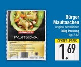 Maultaschen im EDEKA Prospekt Maultaschen von Bürger im aktuellen EDEKA Prospekt für 1,69 €