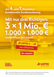 Lotto Baden-Württemberg Prospekt für Kirchheim: "Bundesweite Sonderauslosung", 1 Seite, 02.12.2024 - 07.12.2024