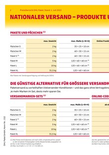 Aktueller DHL Packstation Zwischendeich Prospekt "PREISÜBERSICHT" mit 11 Seiten