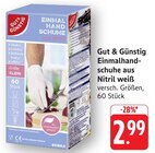 Einmalhandschuhe aus Nitril weiß Angebote von Gut & Günstig bei E center Bruchsal für 2,99 €