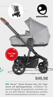 Harvey² | Dessin Exclusive Grey, inkl. Tragewanne und Sportwagenaufsatz bei BabyOne in Berlin Harvey² | Dessin Exclusive Grey, inkl. Tragewanne und Sportwagenaufsatz im Angebot bei BabyOne Berlin für 849,98 €