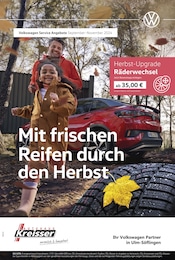 Volkswagen Prospekt für Ulm: "Mit frischen Reifen durch den Herbst", 1 Seite, 01.10.2024 - 30.11.2024